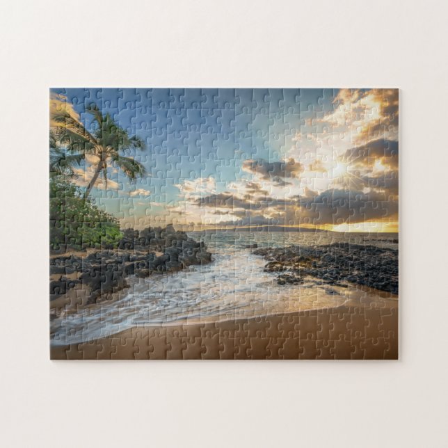 Makena Beach Cove Sunset Jigsaw Puzzle (Horizontal)