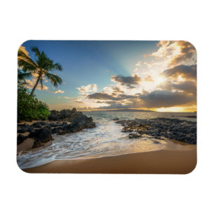 Makena Beach Cove Sunset Magnet