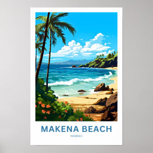 Makena Beach Hawaii Travel Print