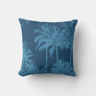 Makena Beach Hawaiian Sketchy Palms Reversible Cushion