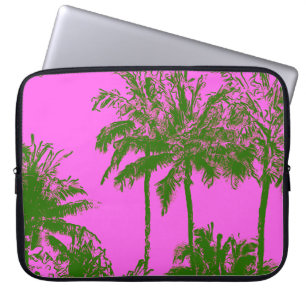 Makena Beach Hawaiian Sketchy Palms Wetsuit Laptop Sleeve