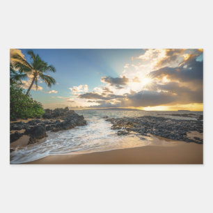 Makena Beach Makena Cove Rectangular Sticker