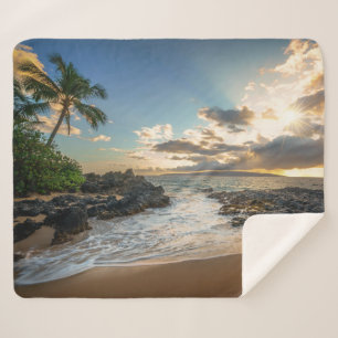 Makena Beach   Makena Cove Sherpa Blanket