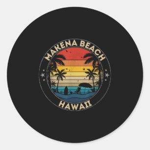 Makena Beach Souvenir - Hawaii Reminder Classic Round Sticker