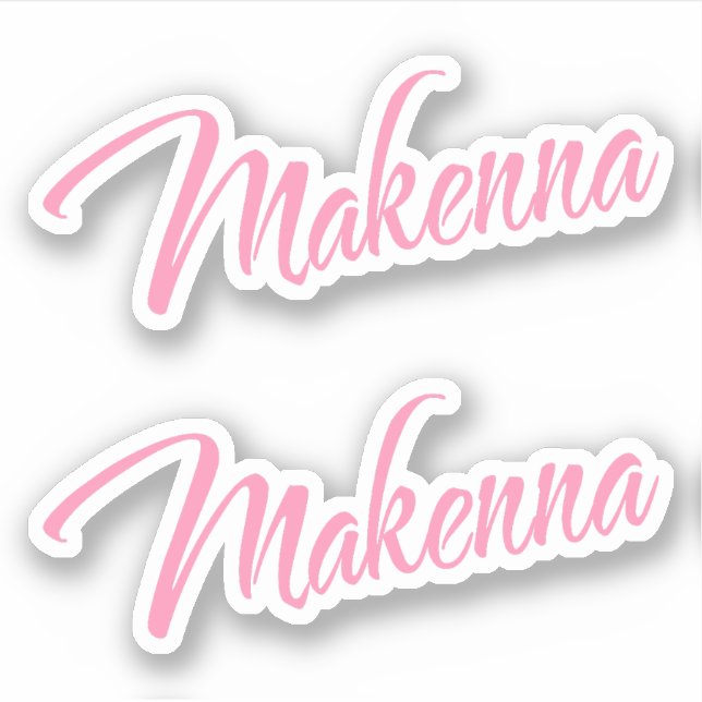 Makenna Decorative Name in Pink x2 Sticker (Front)
