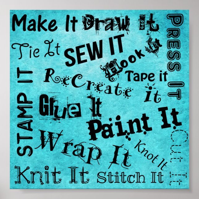 Maker Crafts Typography Print (Front)