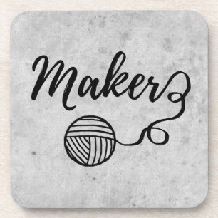 Maker Crafts & Yarn Typography Crafts Coaster