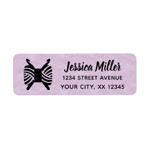 Maker Handmade Shop Crochet Hooks + Yarn Return Address Label