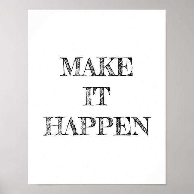 Maker it Happen Minimalist Poster (Front)