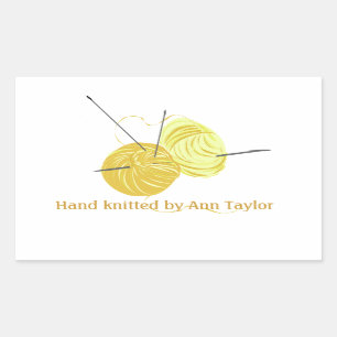 #makersmovement Handmade Knitting Rectangular Sticker