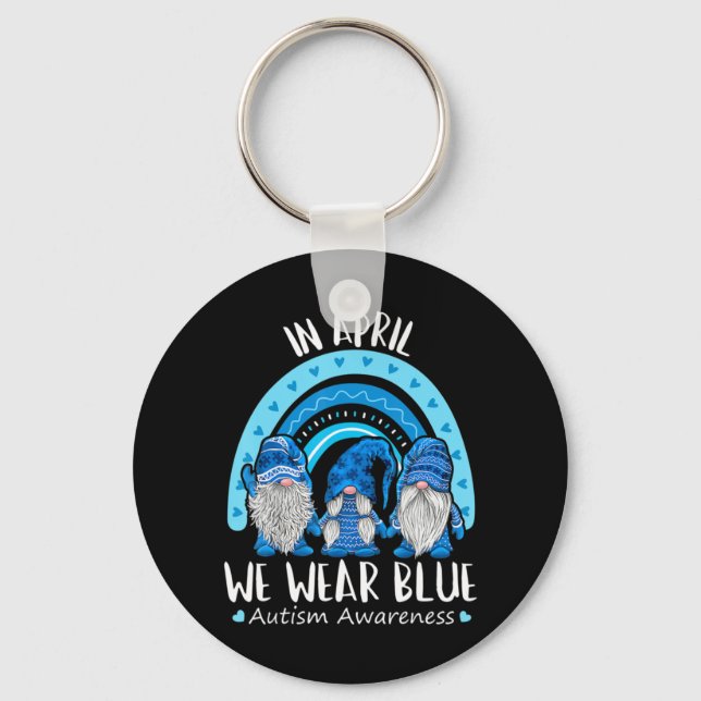 Makes A Great Present For Autism Awareness Month,  Key Ring (Front)