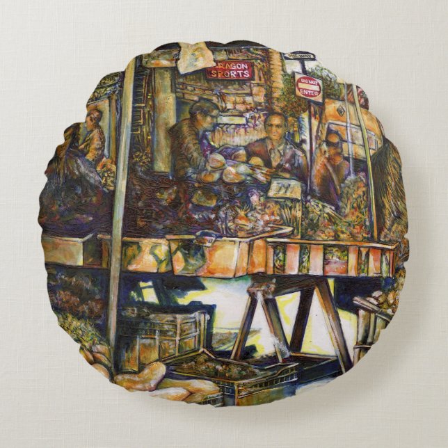 Makes Creativity Glimmer All the Brighter Round Cushion (Front)