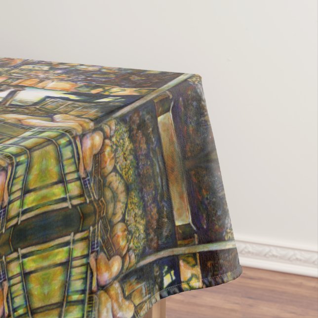 Makes Creativity Glimmer All the Brighter Tablecloth (In Situ)