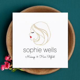 Makeup and Hair Stylist,  Lash  Girl Square Business Card
