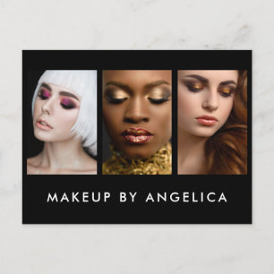 Makeup Artist 3 Photo Business Postcard
