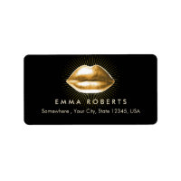 Makeup Artist 3D Gold Lips Modern Beauty Salon