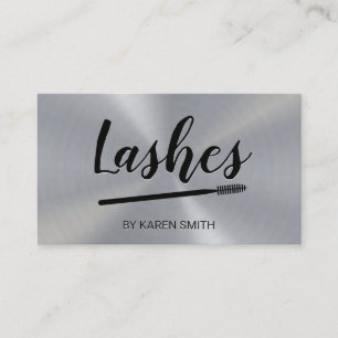 Makeup Artist Appointment Card Metallic Backgrou