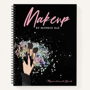 Makeup artist appointment log or business notebook