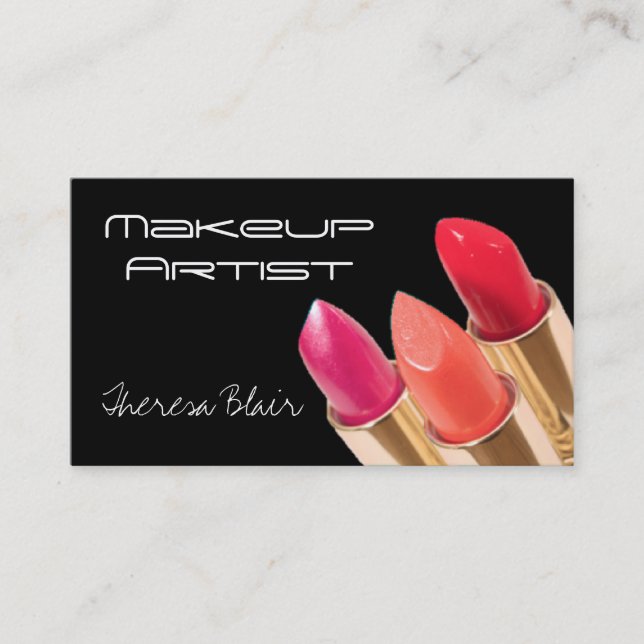 Makeup Artist Beauty Business Card (Front)
