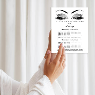 Makeup Artist Beauty Glitter Price Black White Flyer