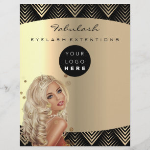 Makeup Artist Beauty Gold Black Logo Hair Prices F Flyer