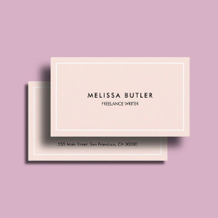 Makeup Artist Beauty Luxury Minimal Pink Minimal Business Card