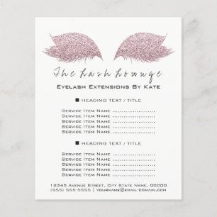 Makeup Artist Beauty Salon Black White Flyer Rose