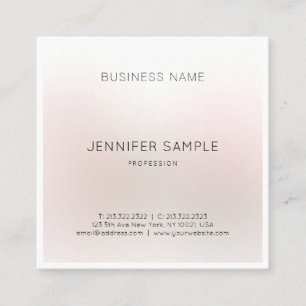 Makeup Artist Beauty Salon Elegant Modern Plain Square Business Card