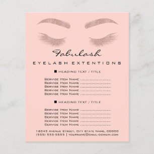 Makeup Artist Beauty Salon Flyer SPA Rose Prices