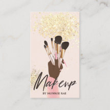 Makeup Artist Beauty Salon Glam Pink Gold Cream Bu