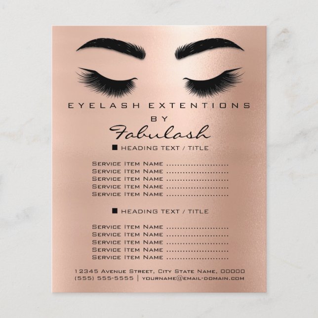 Makeup Artist Beauty Salon Gold Glitter Flyer SPA (Front)