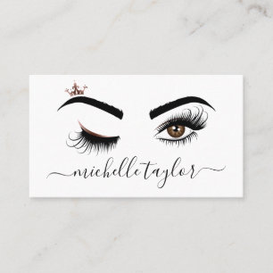 Makeup artist Beauty Salon Lash Extension wink eye Business Card