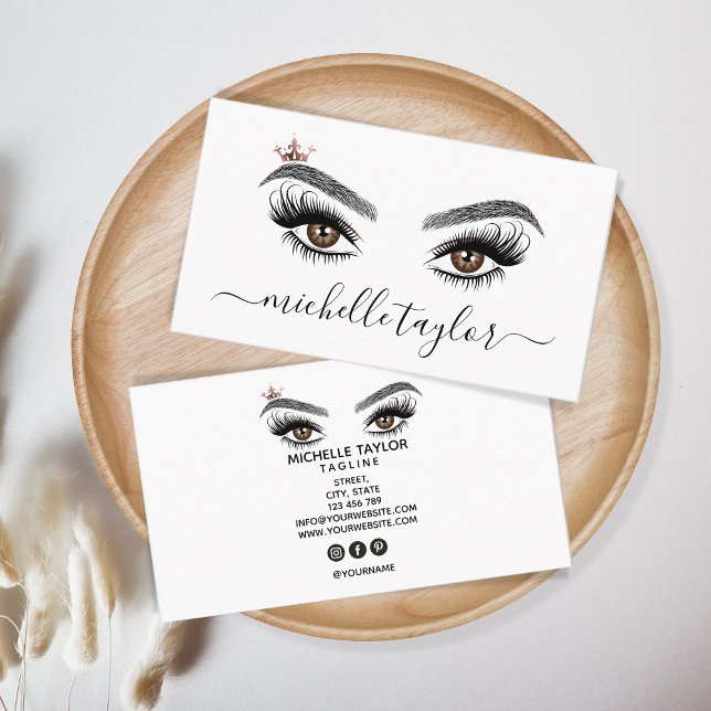Makeup artist Beauty Salon Lash Extension wink eye Business Card (Creator Uploaded)
