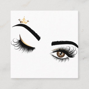 Makeup artist Beauty Salon Lash Extension wink eye Square Business Card