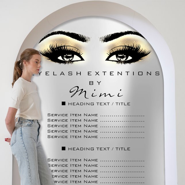 Makeup Artist Beauty Salon Lash Flyer Silver Gold (Makeup Artist Beauty Salon Lash Flyer Silver Gold)