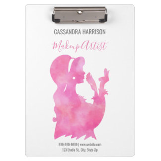 Makeup Artist Beauty Salon Personalised Watercolor Clipboard