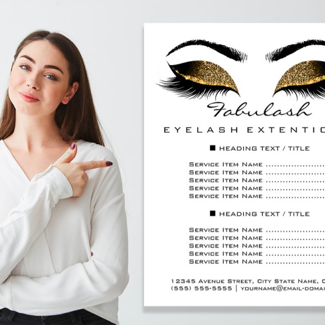 Makeup Artist Beauty Salon Price List Flyer White (Makeup Artist Beauty Salon Price List Flyer White)