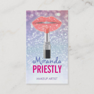 Makeup Artist Beauty Salon Red Lips & Lipstick Appointment Card