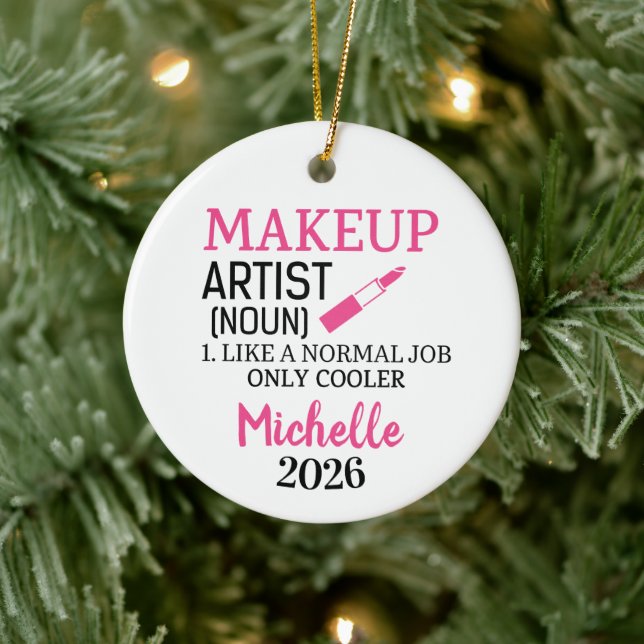 Makeup Artist Best Ever Ceramic Ornament (Tree)