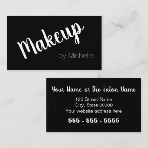 Makeup Artist Black Business Card