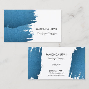 Makeup Artist Blue Business Card