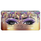 Makeup Artist Brow Eyelash Gold Drips Holograph