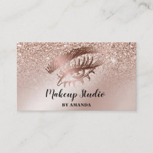 Makeup  Artist Brown Eyes Long Lashes Business Card