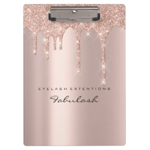 Makeup Artist Brown Wax Lashes Spark Drip Event Clipboard