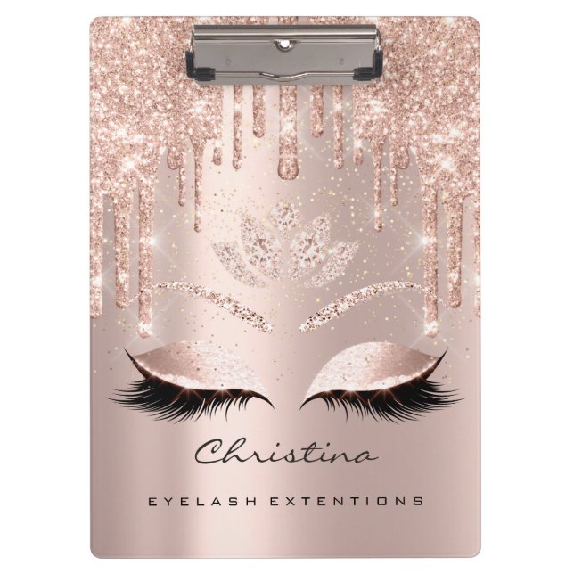Makeup Artist Browns  Lashes Spark Confetti Lotus Clipboard (Front)
