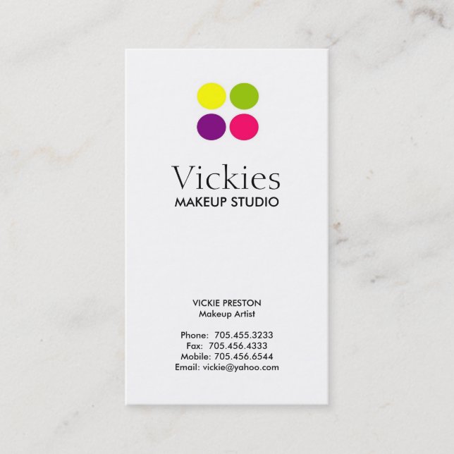 Makeup Artist Business Card (Front)