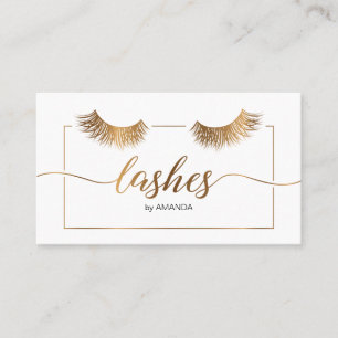 Makeup artist business card in gold colour