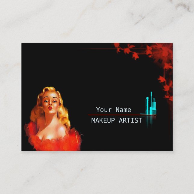 MakeUp Artist - Business card large (Front)