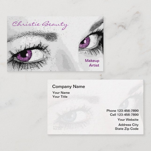 Makeup Artist Business Cards (Front/Back)