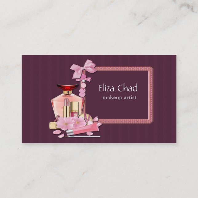 Makeup artist Business Cards (Front)